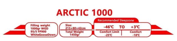 کیسه خواب کله گاوی مدل Arctic 1000